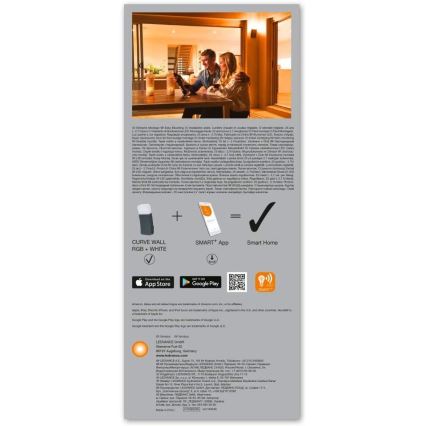 Ledvance - Уличный светодиодный настенный RGBW-светильник SMART+ CURVE LED/9W/230V IP44 Wi-Fi