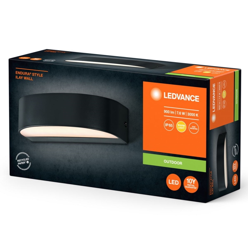 Ledvance - Уличный светодиодный настенный светильник ENDURA STYLE ILAY 2xLED/3,8W/230V IP65