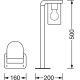 Ledvance - Уличная лампа CASCADE 1xE27/25W/230V IP44 50 см