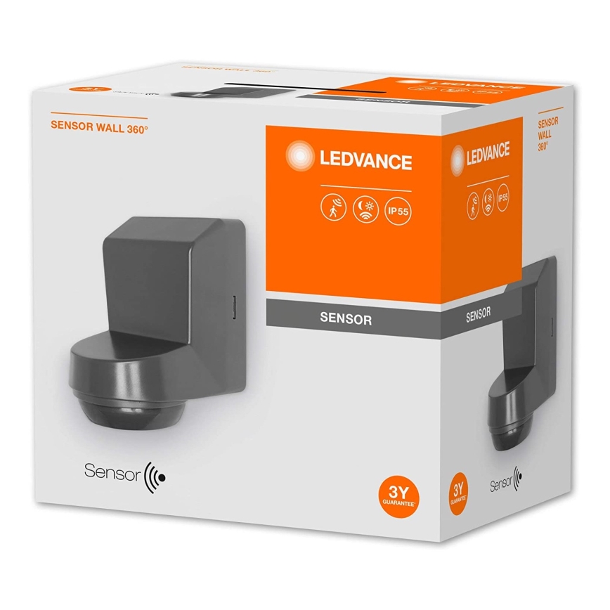 Ledvance - Уличный инфракрасный датчик движения 230V IP55 антрацит