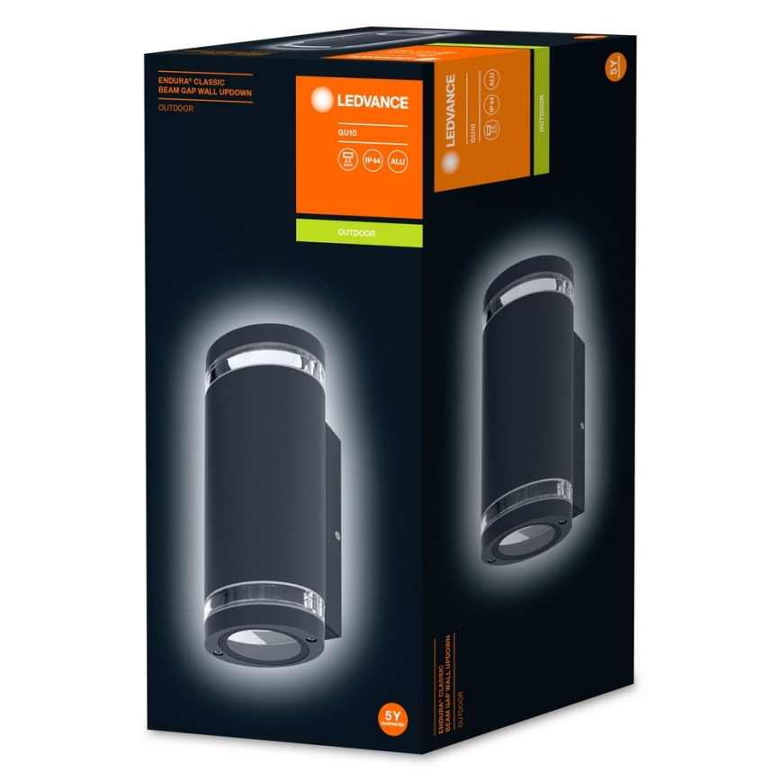 Ledvance - Уличный настенный светильник BEAM 2xGU10/35W/230V IP44