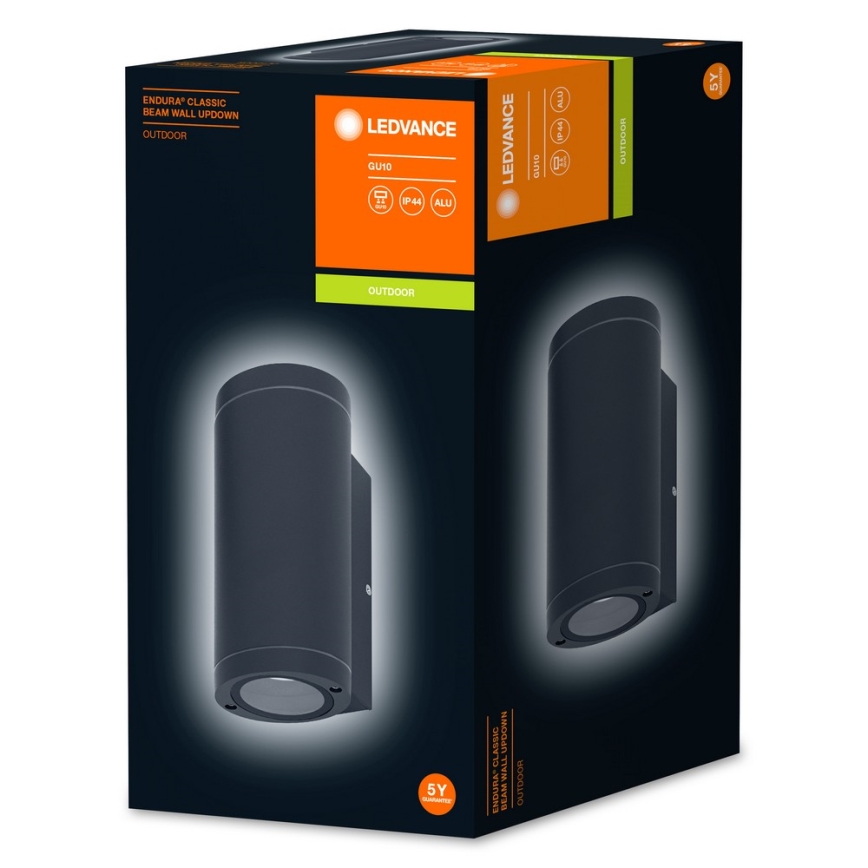 Ledvance - Уличный настенный светильник BEAM 2xGU10/35W/230V IP44