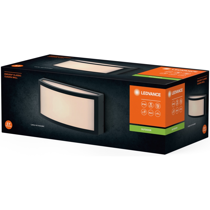 Ledvance - Уличный настенный светильник CUADRA 1xE27/40W/230V IP65