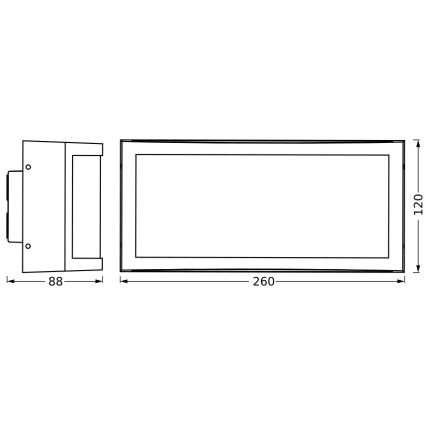 Ledvance - Уличный настенный светильник CUADRA 1xE27/40W/230V IP65