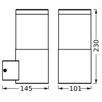 Ledvance - Уличный настенный светильник EBRO 1xE27/20W/230V IP44
