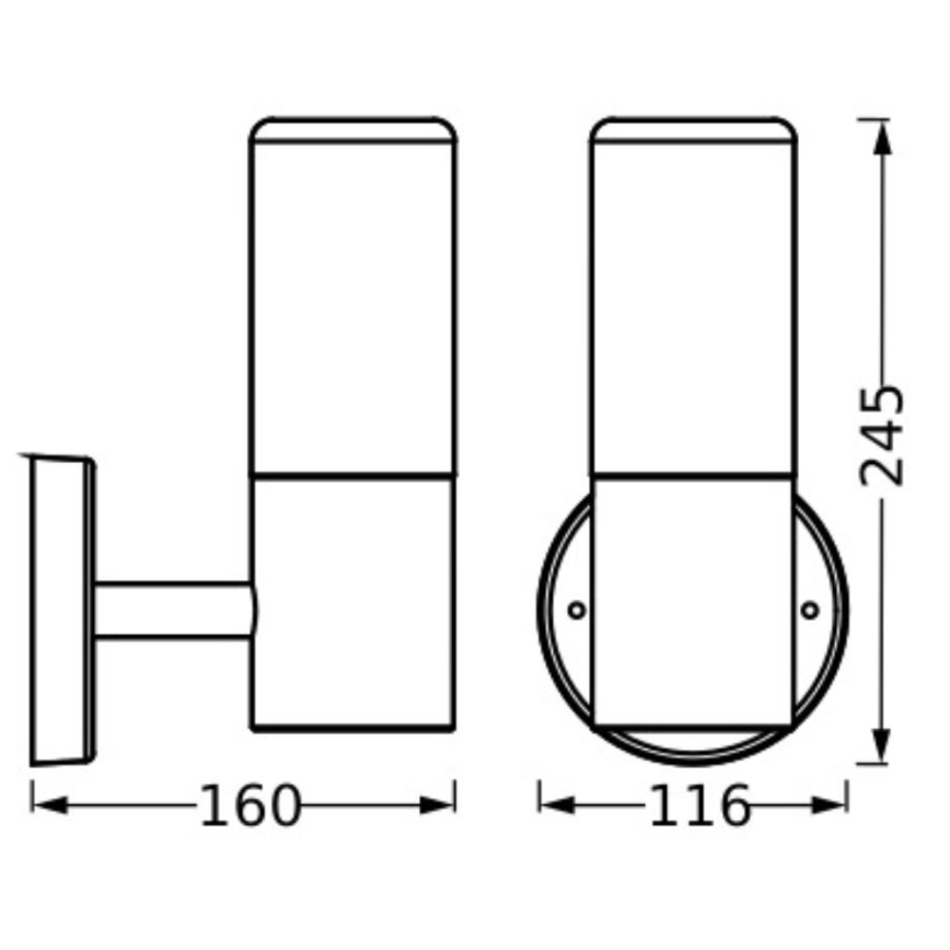 Ledvance - Уличный настенный светильник FIGO CYLINDER 1xE27/20W/230V IP44