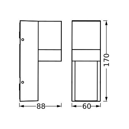 Ledvance - Уличный настенный светильник ISIDOR 1xGU10/35W/230V IP65