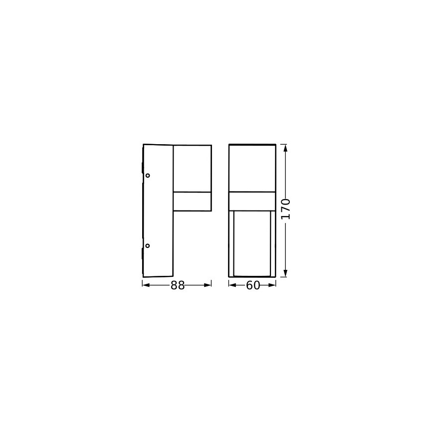 Ledvance - Уличный настенный светильник ISIDOR 1xGU10/35W/230V IP65