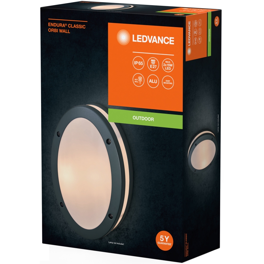 Ledvance - Уличный настенный светильник ORBI 2xE27/18W/230V IP65