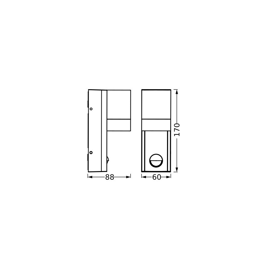 Ledvance - Уличный настенный светильник с датчиком ISIDOR 1xGU10/35W/230V IP65