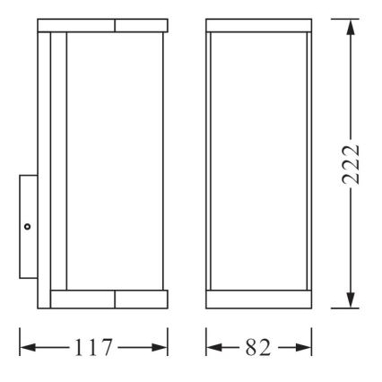 Ledvance - Уличный настенный светильник TUBULAR 1xE27/60W/230V IP44