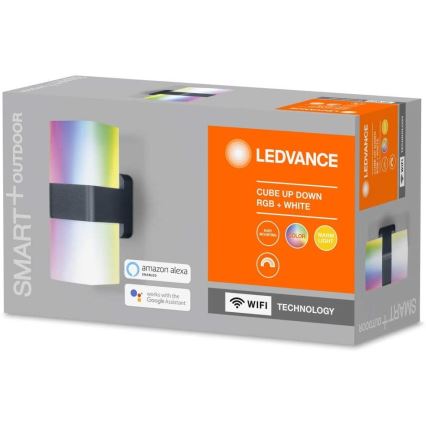 Ledvance - Уличный светодиодный настенный RGBW-светильник SMART+ CUBE LED/13,5W/230V IP44 Wi-Fi