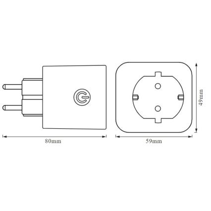 Ledvance - Умная розетка SCHUKO SMART+ EU Wi-Fi
