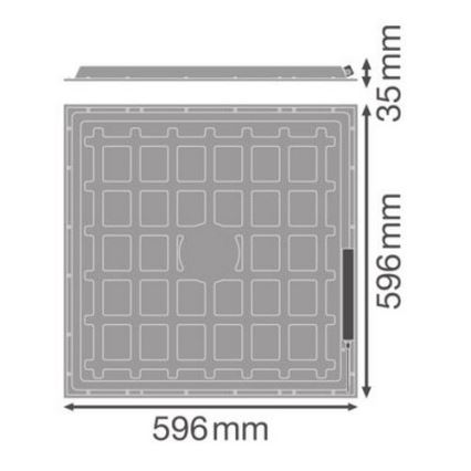 Ledvance - Вбудована стельова LED панель ESSENTIAL LED/36W/230V 4000K