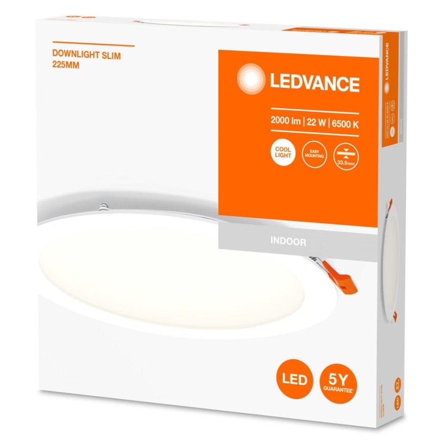 Ledvance - Вбудований стельовий LED світильник SLIM LED/22W/230V 6500K