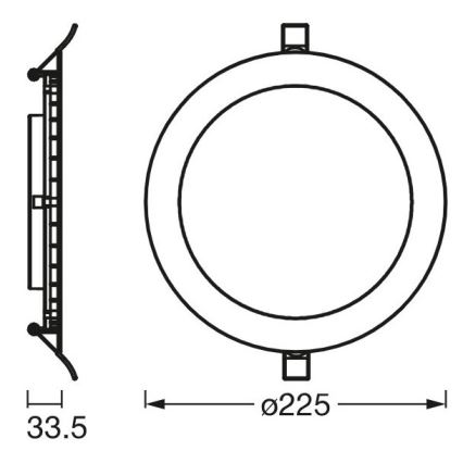 Ledvance - Вбудований стельовий LED світильник SLIM LED/22W/230V 6500K