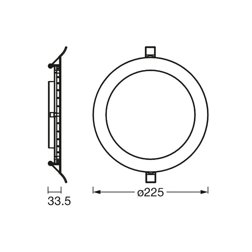 Ledvance - Вбудований стельовий LED світильник SLIM LED/22W/230V 6500K