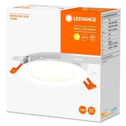 Ledvance - Вбудований стельовий LED світильник SLIM LED/8W/230V 3000K