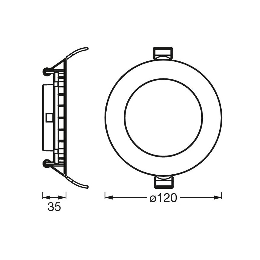Ledvance - Вбудований стельовий LED світильник SLIM LED/8W/230V 3000K