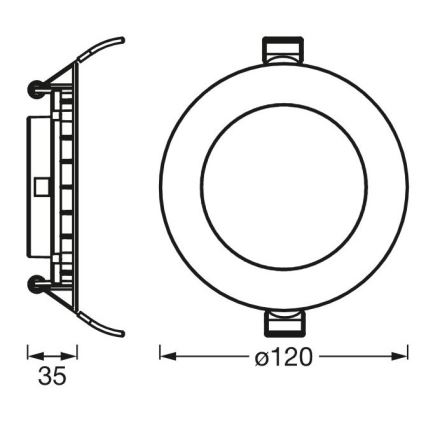Ledvance - Вбудований стельовий LED світильник SLIM LED/8W/230V 6500K