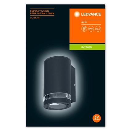 Ledvance - Вуличний настінний світильник BEAM 1xGU10/35W/230V IP44