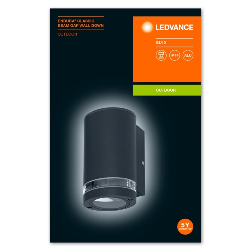Ledvance - Вуличний настінний світильник BEAM 1xGU10/35W/230V IP44