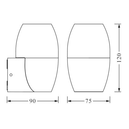 Ledvance - Вуличний настінний світильник CANNON 1xGU10/35W/230V IP44