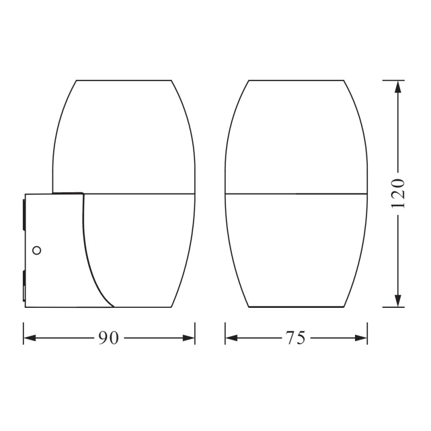 Ledvance - Вуличний настінний світильник CANNON 1xGU10/35W/230V IP44