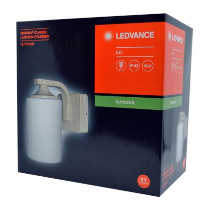 Ledvance - Вуличний настінний світильник CYLINDER 1xE27/60W/230V IP43