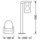 Ledvance - Вулична лампа CASCADE 1xE27/25W/230V IP44 50 см