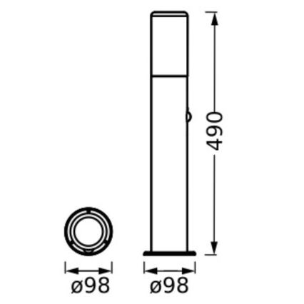 Ledvance - Вулична лампа з датчиком FIGO CYLINDER 1xE27/20W/230V IP44