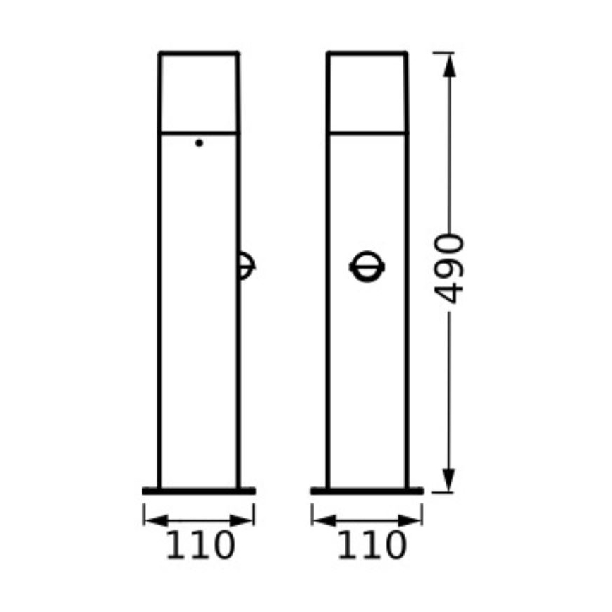 Ledvance - Вулична лампа з датчиком FIGO SQUARE 1xE27/20W/230V IP44