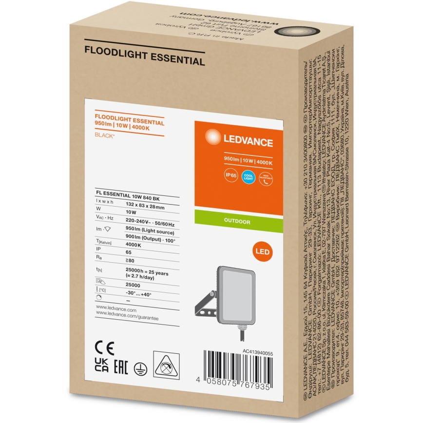 Ledvance - Вуличний настінний LED прожектор FLOODLIGHT LED/10W/230V 4000K IP65