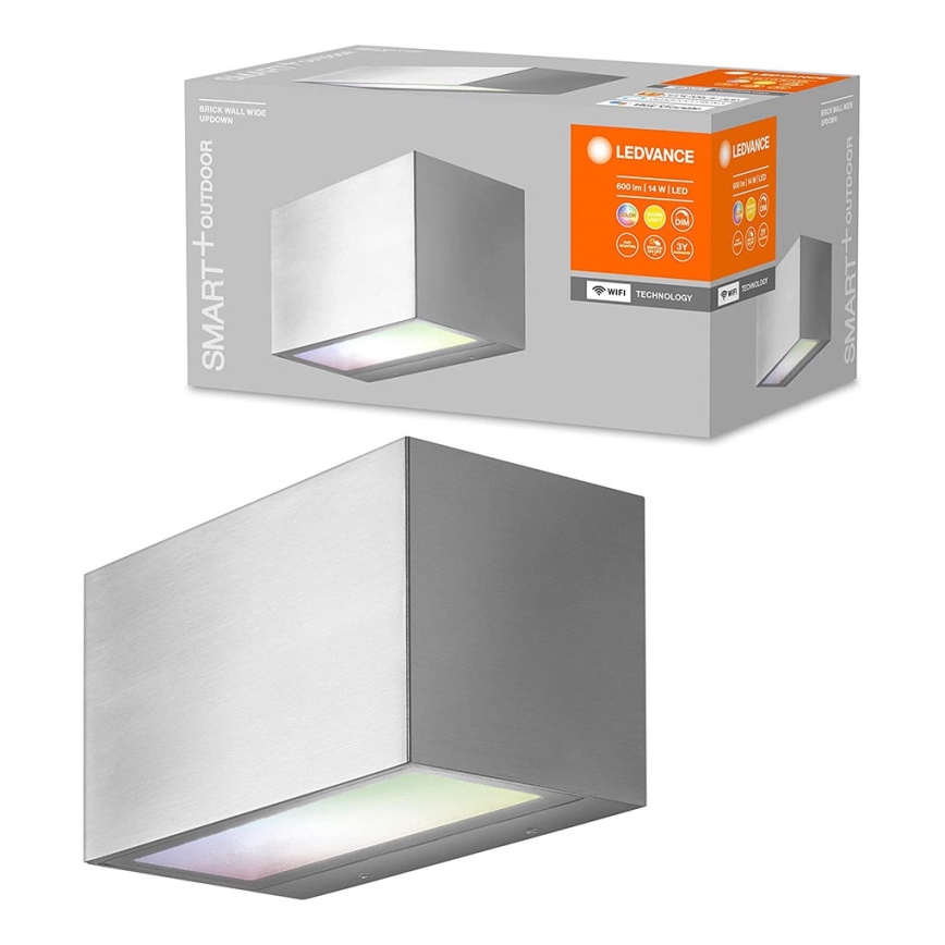 Ledvance - Вуличний настінний LED RGBW світильник з регулюванням яскравості SMART+ BRICK LED/14W/230V Wi-Fi IP44
