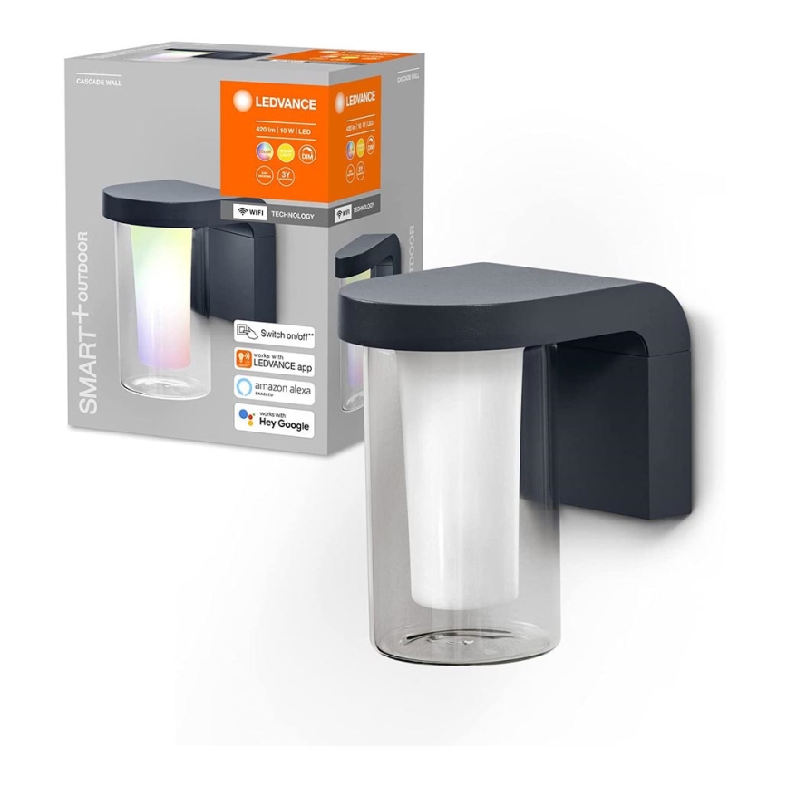 Ledvance - Вуличний настінний LED RGBW світильник з регулюванням яскравості SMART+ CASCADE LED/10W/230V Wi-Fi IP44