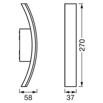 Ledvance - Вуличний настінний LED світильник BOW LED/7W/230V IP54
