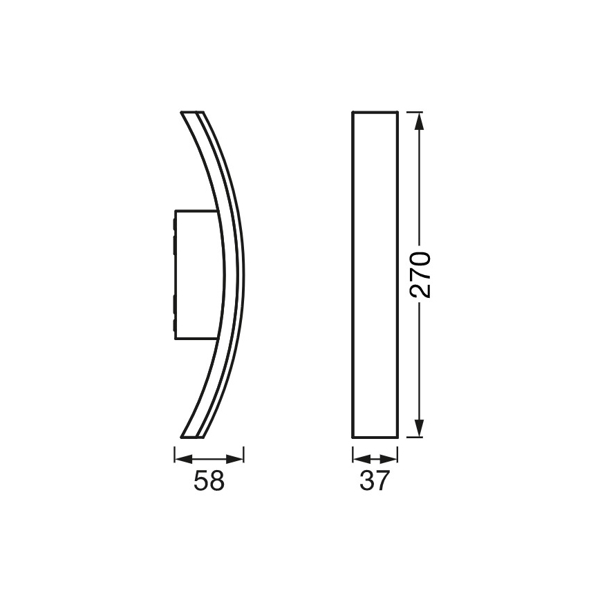 Ledvance - Вуличний настінний LED світильник BOW LED/7W/230V IP54