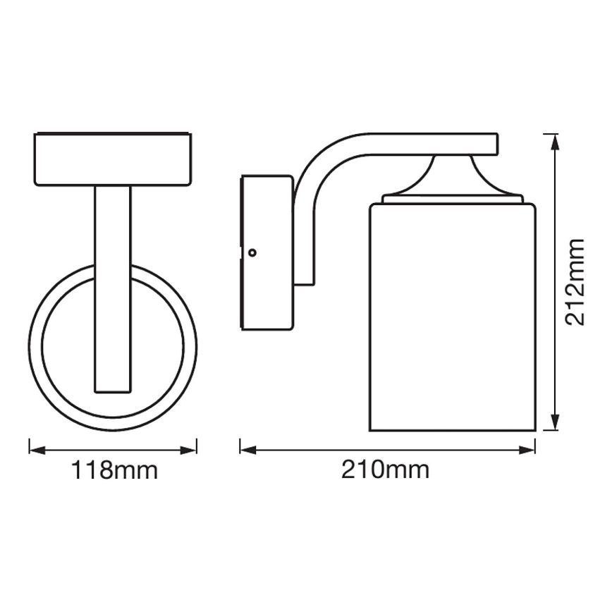 Ledvance - Вуличний настінний світильник CYLINDER 1xE27/60W/230V IP43 білий