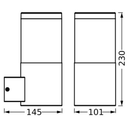 Ledvance - Вуличний настінний світильник EBRO 1xE27/20W/230V IP44