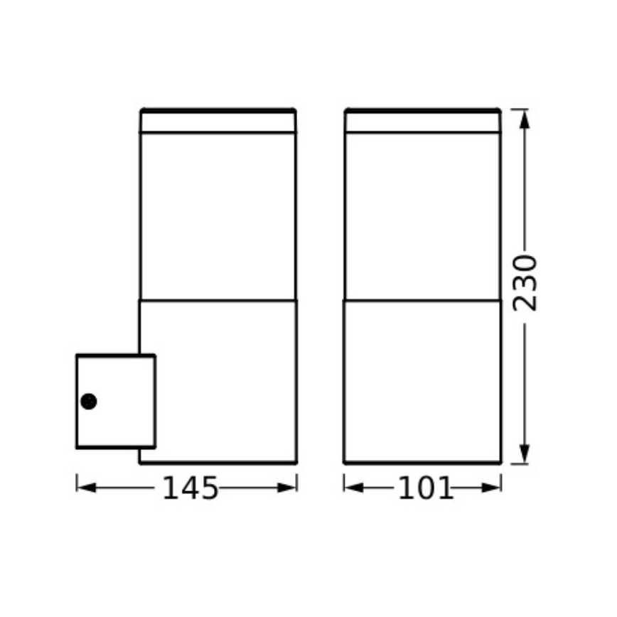 Ledvance - Вуличний настінний світильник EBRO 1xE27/20W/230V IP44