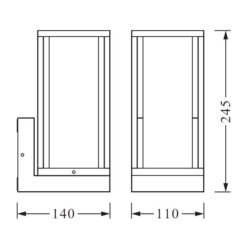 Ledvance - Вуличний настінний світильник FRAME 1xE27/60W/230V IP44