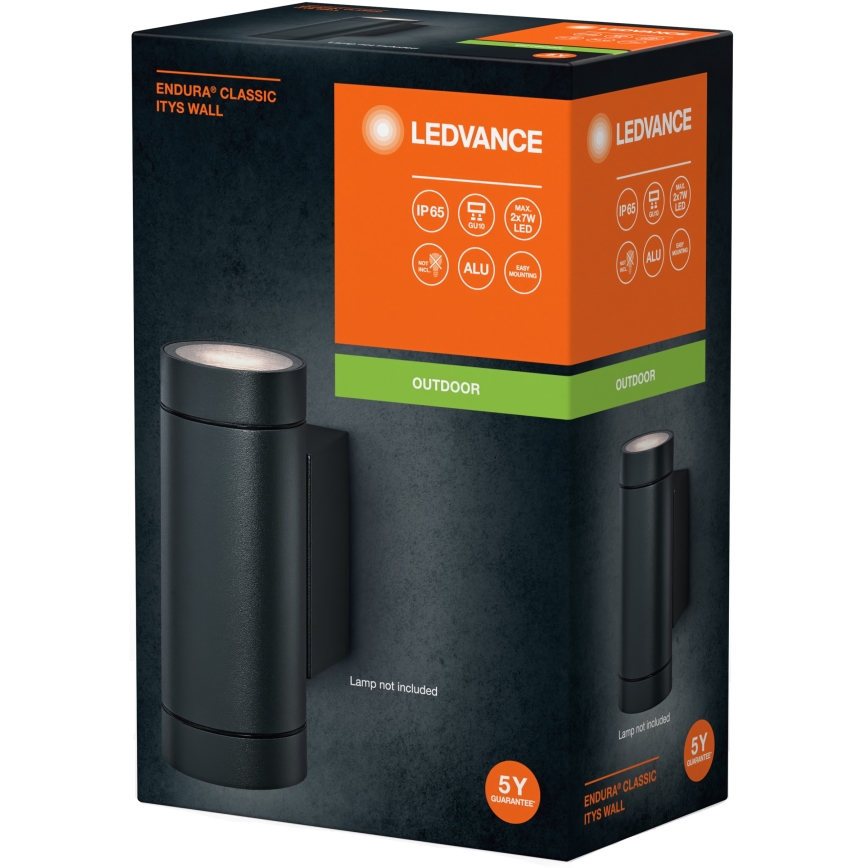Ledvance - Вуличний настінний світильник ITYS 2xGU10/35W/230V IP65