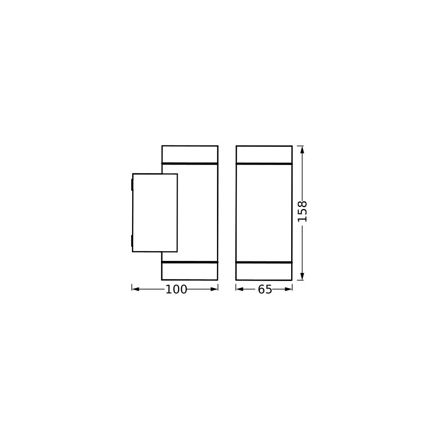 Ledvance - Вуличний настінний світильник ITYS 2xGU10/35W/230V IP65
