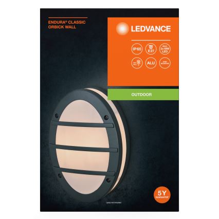 Ledvance - Вуличний настінний світильник ORBICK 2xE27/18W/230V IP65