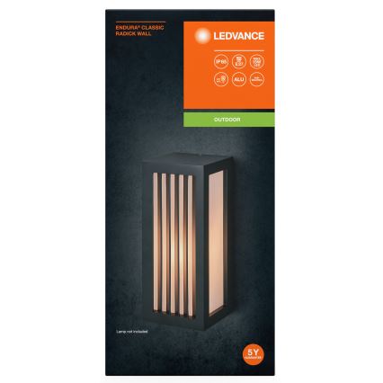 Ledvance - Вуличний настінний світильник RADICK  1xE27/18W/230V IP65