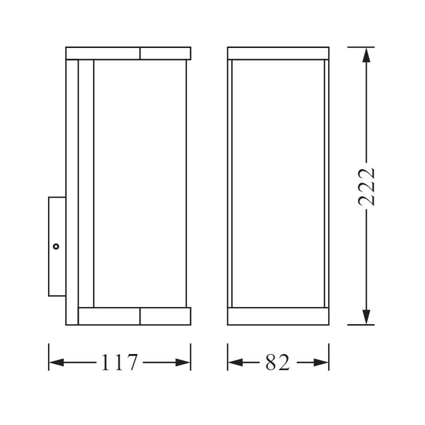 Ledvance - Вуличний настінний світильник TUBULAR 1xE27/60W/230V IP44