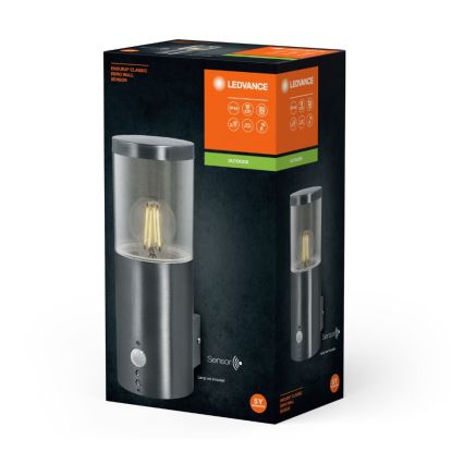 Ledvance - Вуличний настінний світильник з датчиком EBRO 1xE27/20W/230V IP44
