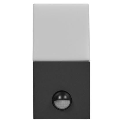 Ledvance - Вуличний настінний світильник з датчиком FIGO SQUARE 1xE27/20W/230V