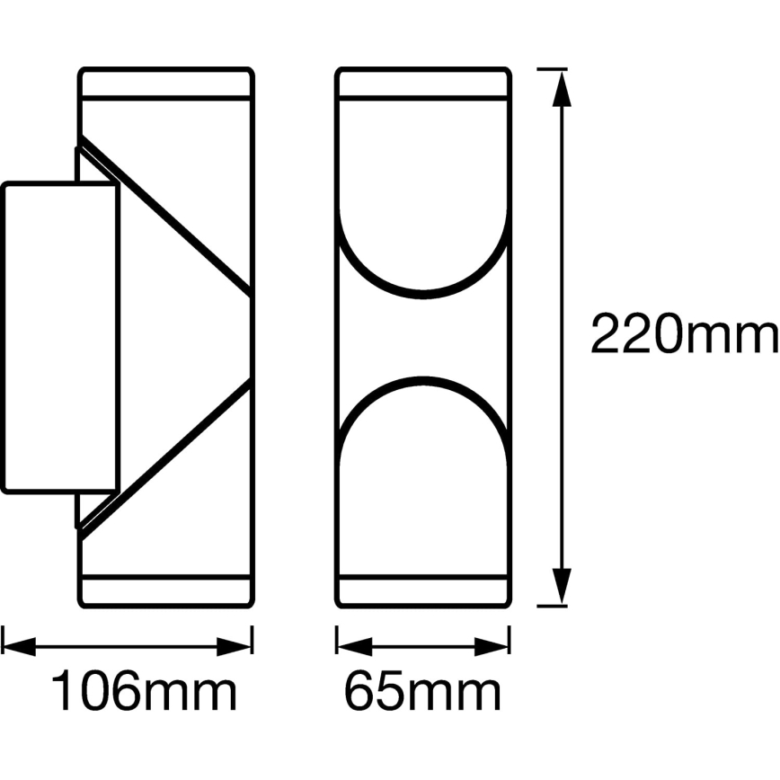 Ledvance - Вуличний світлодіодний настінний світильник ENDURA 2xLED/13W/230V IP44