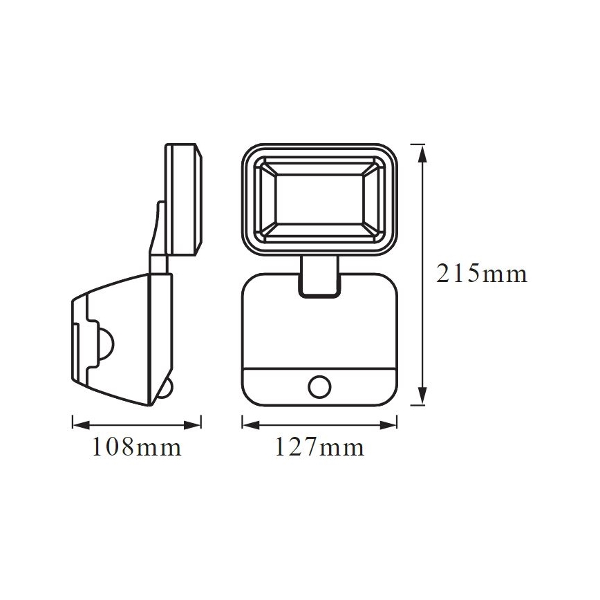 Ledvance - Вуличний світлодіодний настінний світильник з датчиком BATTERY LED/4W/6V IP54